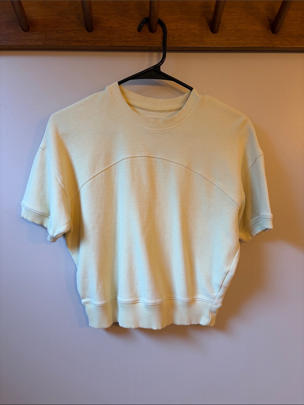 Madewell Butter Yellow Crewneck Short-Sleeve Sweater